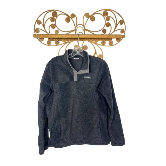 Columbia Sweaters - Columbia Fleece Pullover 1/4 Snap Gray XL